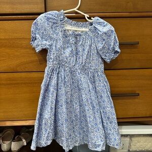 J. Crew Kids Dress in Blue and White Floral